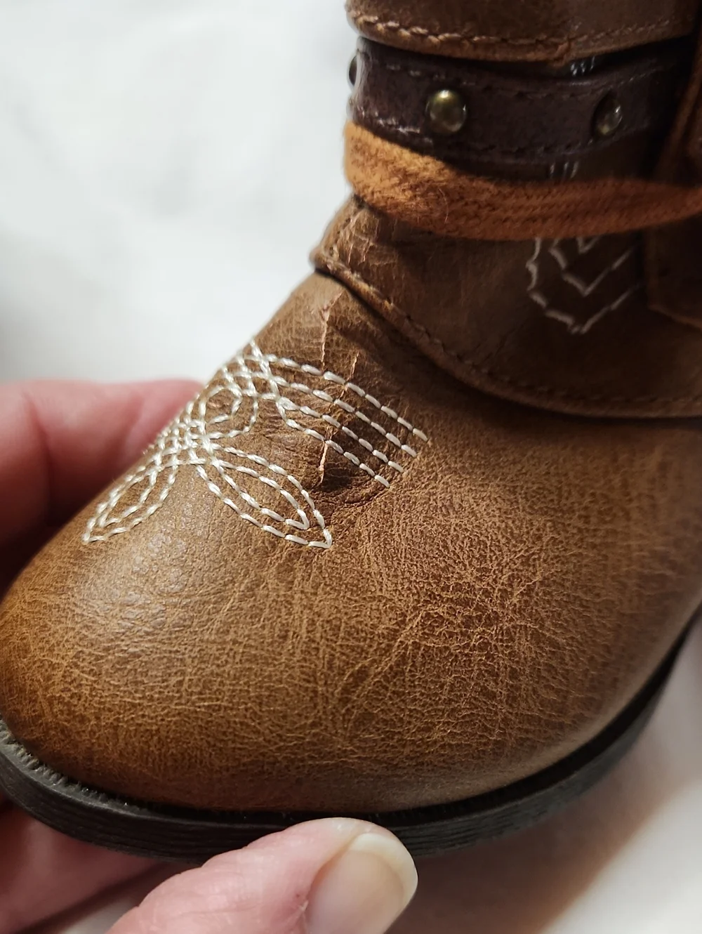 GARANIMALS sz 4 Baby Girl Western Boots Zip Sides